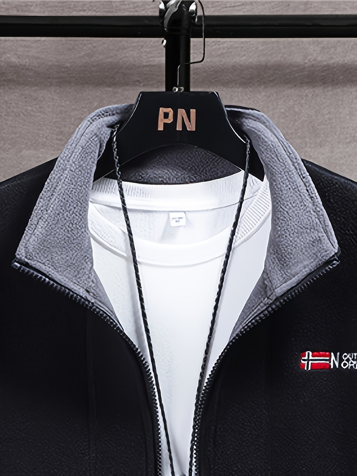 Outdoor Fleece Jack voor Heren – Met Hoge Kraag