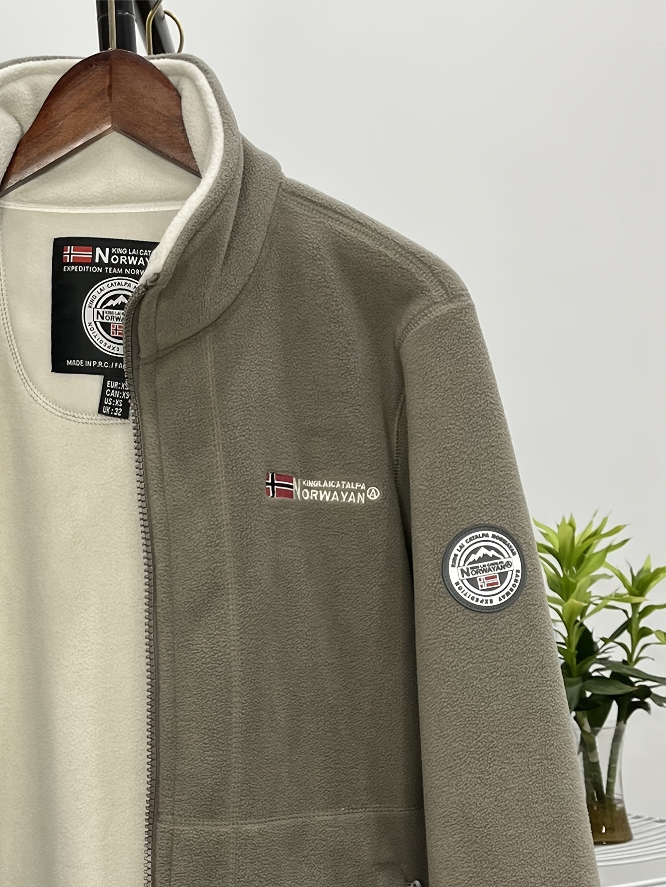 Outdoor Fleece Jack voor Heren – Met Hoge Kraag