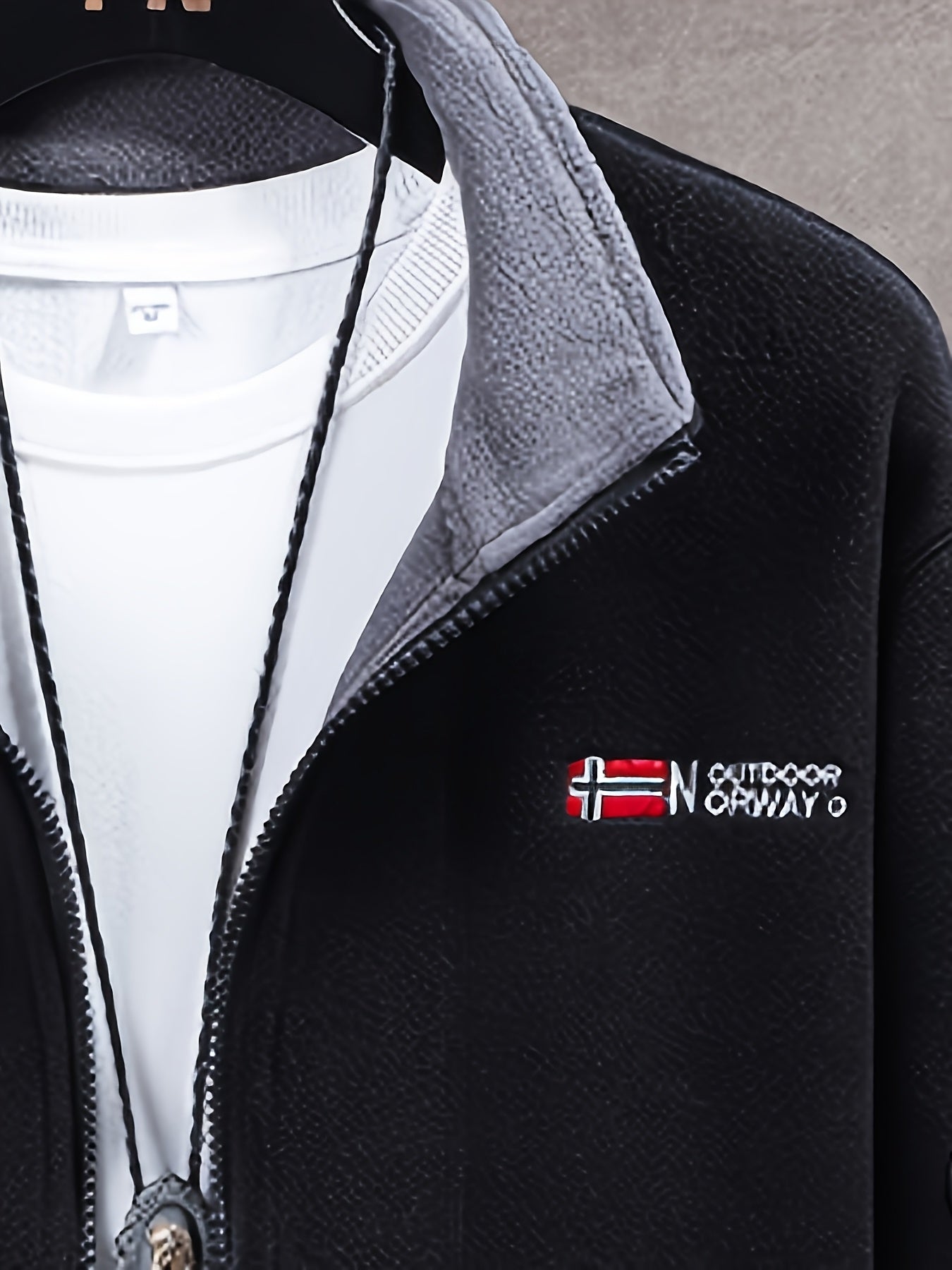 Outdoor Fleece Jack voor Heren – Met Hoge Kraag