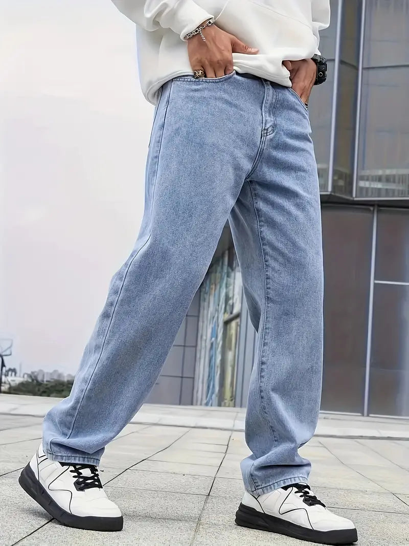 Jeans voor Heren – Straight Leg met Lichte Wassing