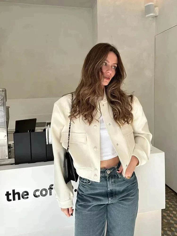 Trendy Dames Tussenjas – Kort Model