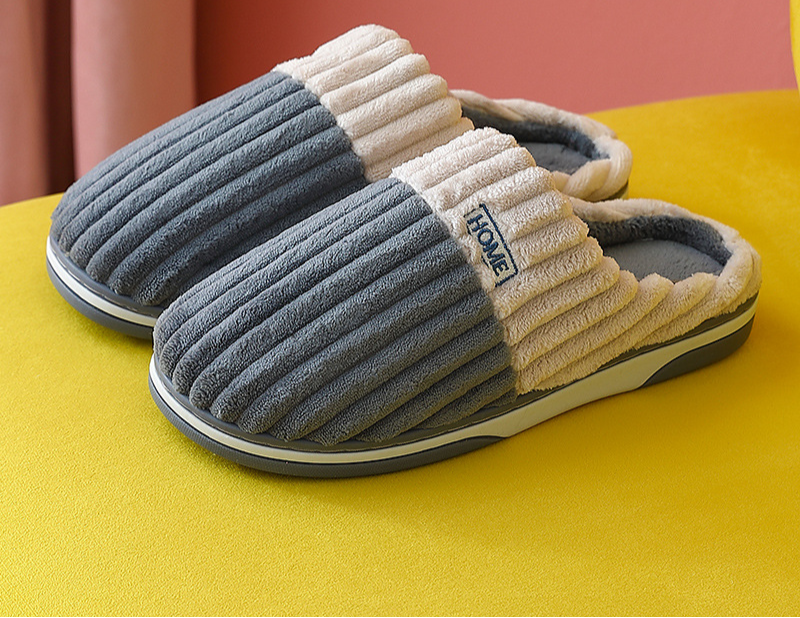 Heren Pantoffels – Gestreept Wintermodel