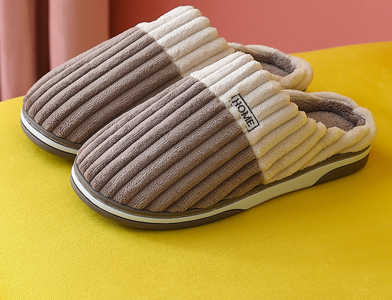 Heren Pantoffels – Gestreept Wintermodel