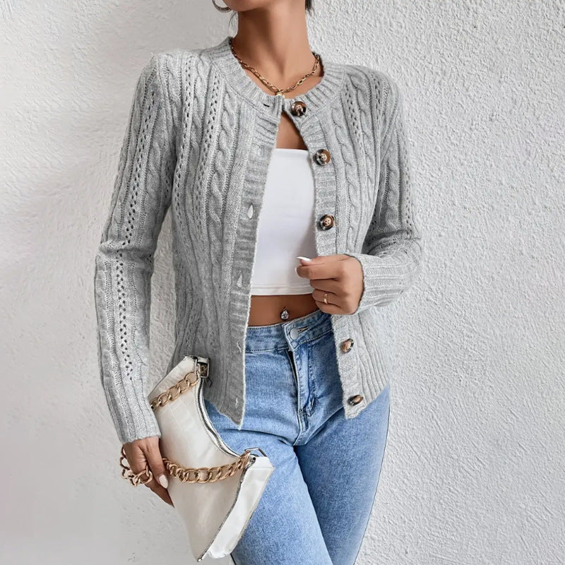 Vest voor Dames – Met Knoopsluiting en Lange Mouwen