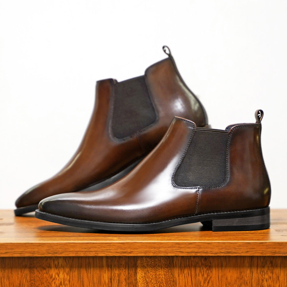 Heren Chelsea Boots – Enkelhoge Leren Schoenen