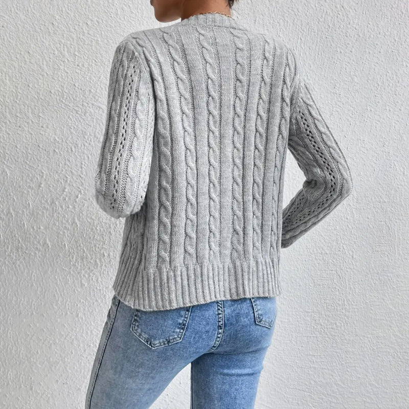 Vest voor Dames – Met Knoopsluiting en Lange Mouwen