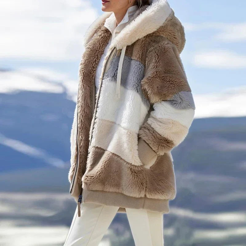 Dames Fleece Jas – Met Capuchon
