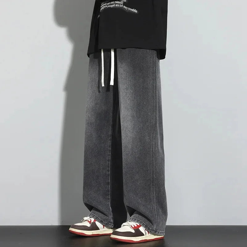 Baggy Jeans voor Heren – Verstelbaar Trekkoord