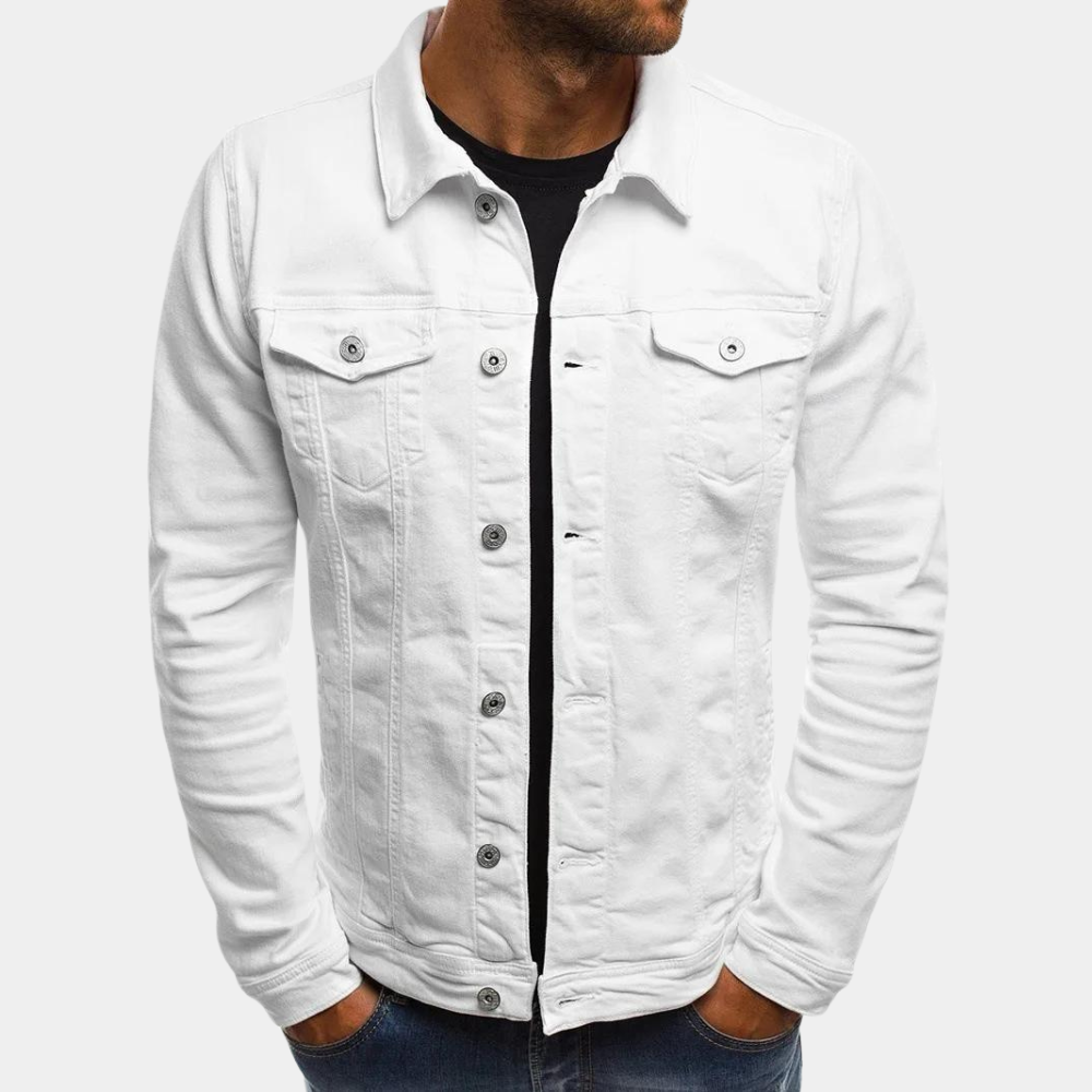 Heren Trucker jas – Knoopsluiting & Borstzakken met Knopen