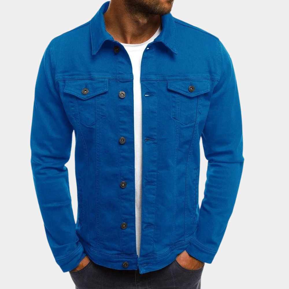 Heren Trucker jas – Knoopsluiting & Borstzakken met Knopen