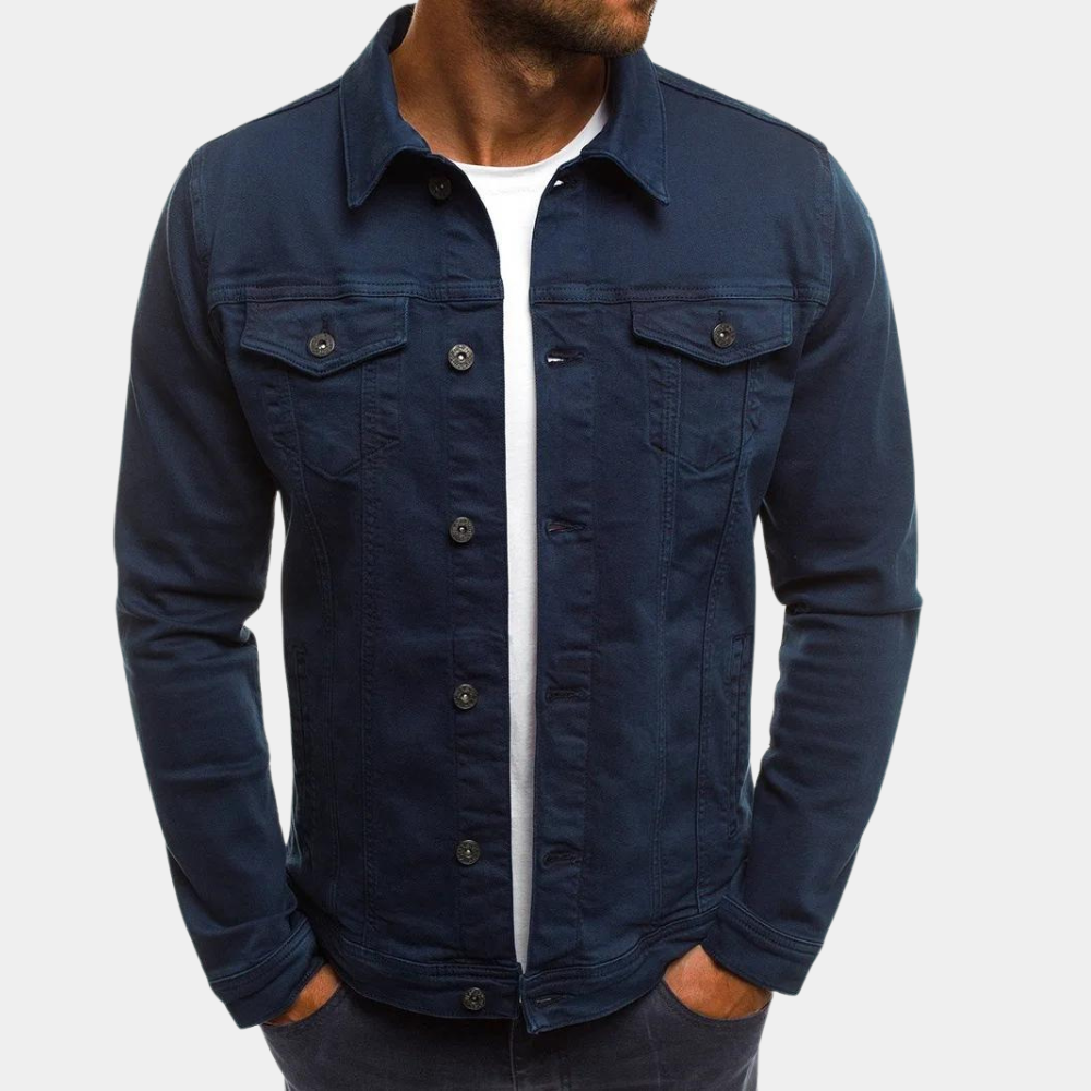 Heren Trucker jas – Knoopsluiting & Borstzakken met Knopen