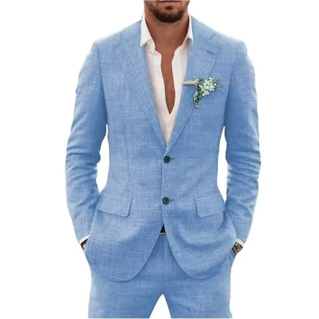 Heren Zomerpak – Slim Fit Tweedelig Kostuum