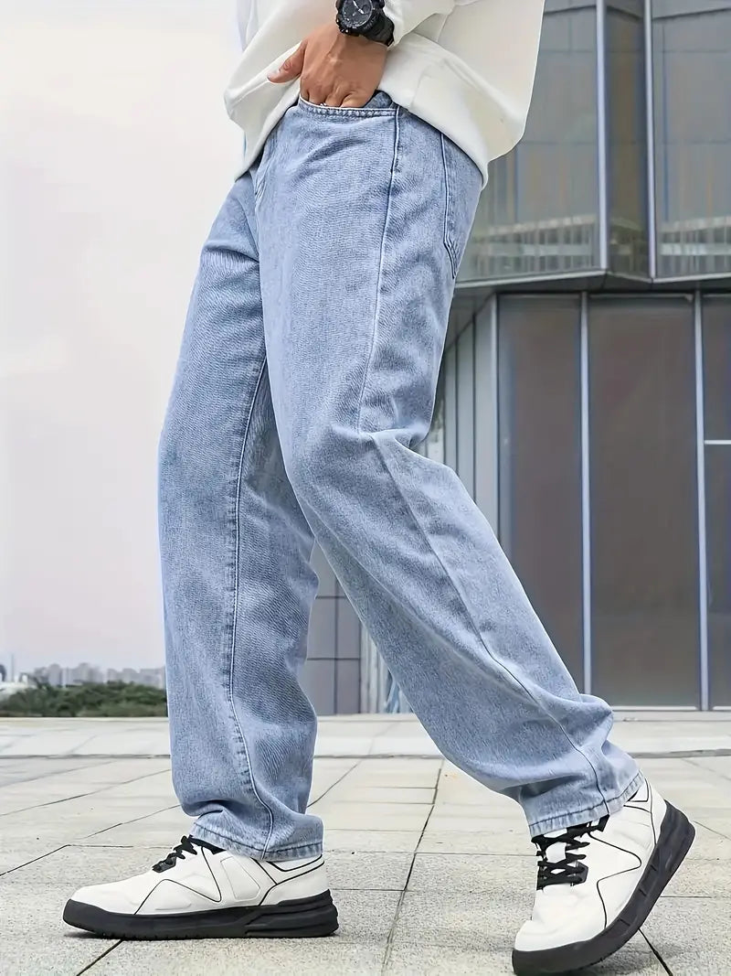 Jeans voor Heren – Straight Leg met Lichte Wassing