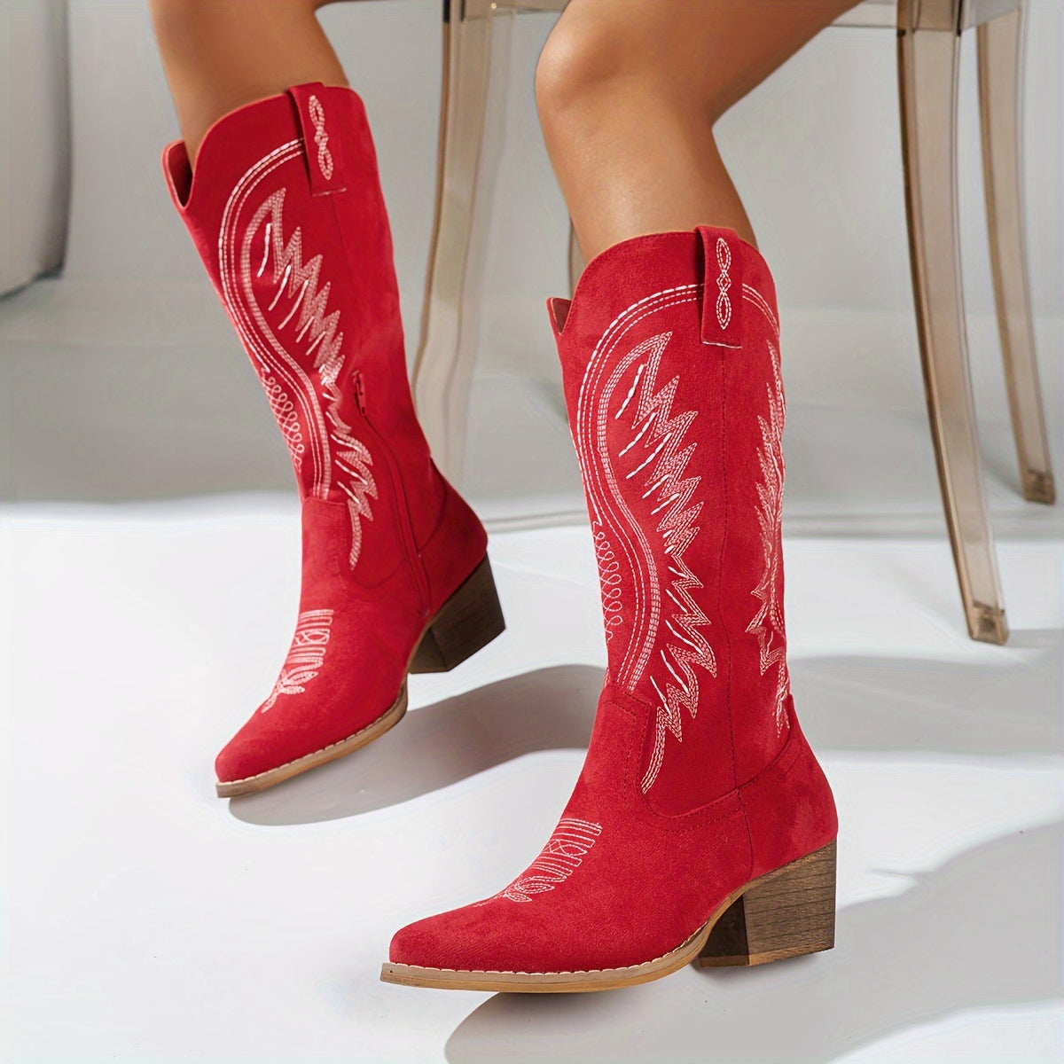 Cowboylaarzen voor Dames met Dikke Hak