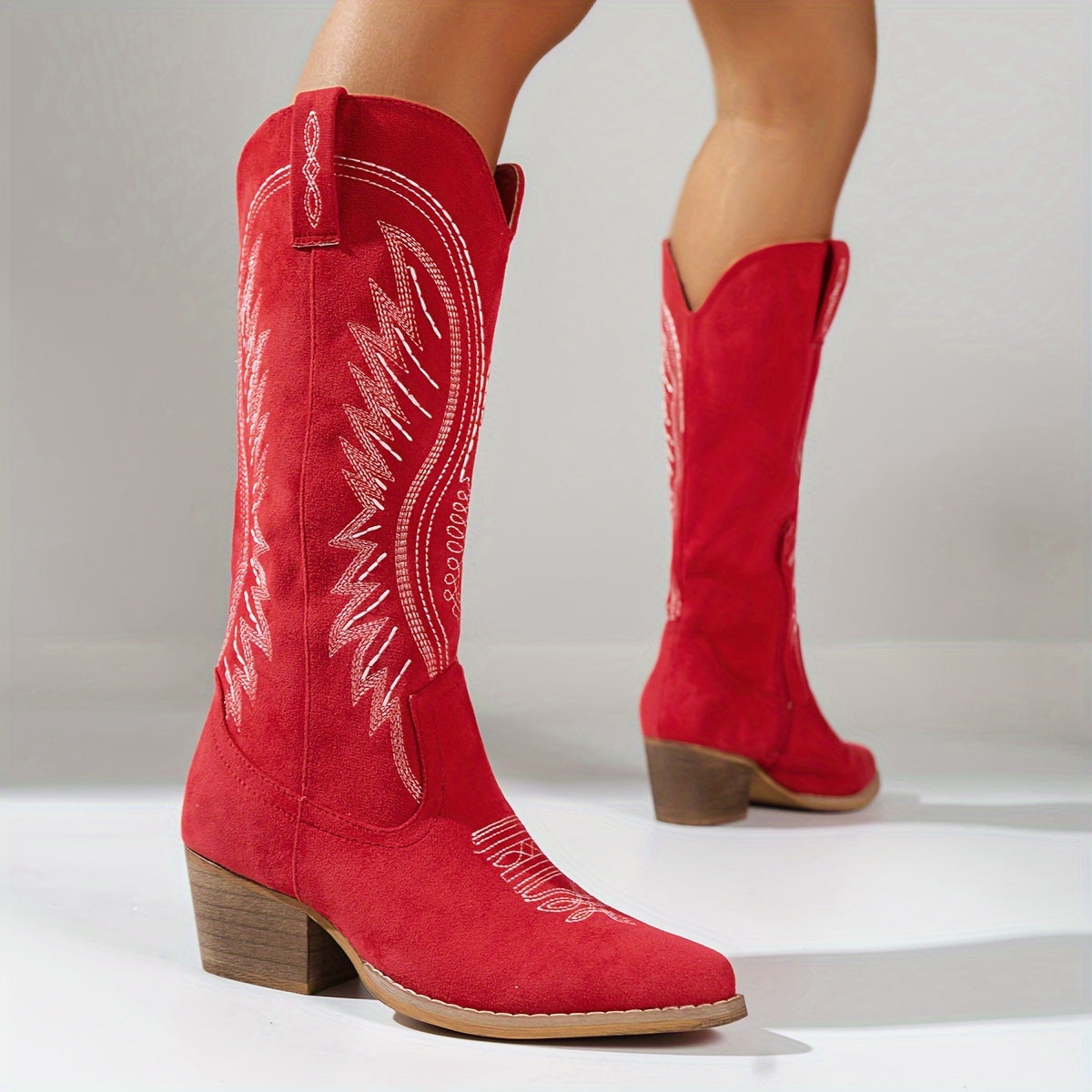 Cowboylaarzen voor Dames met Dikke Hak