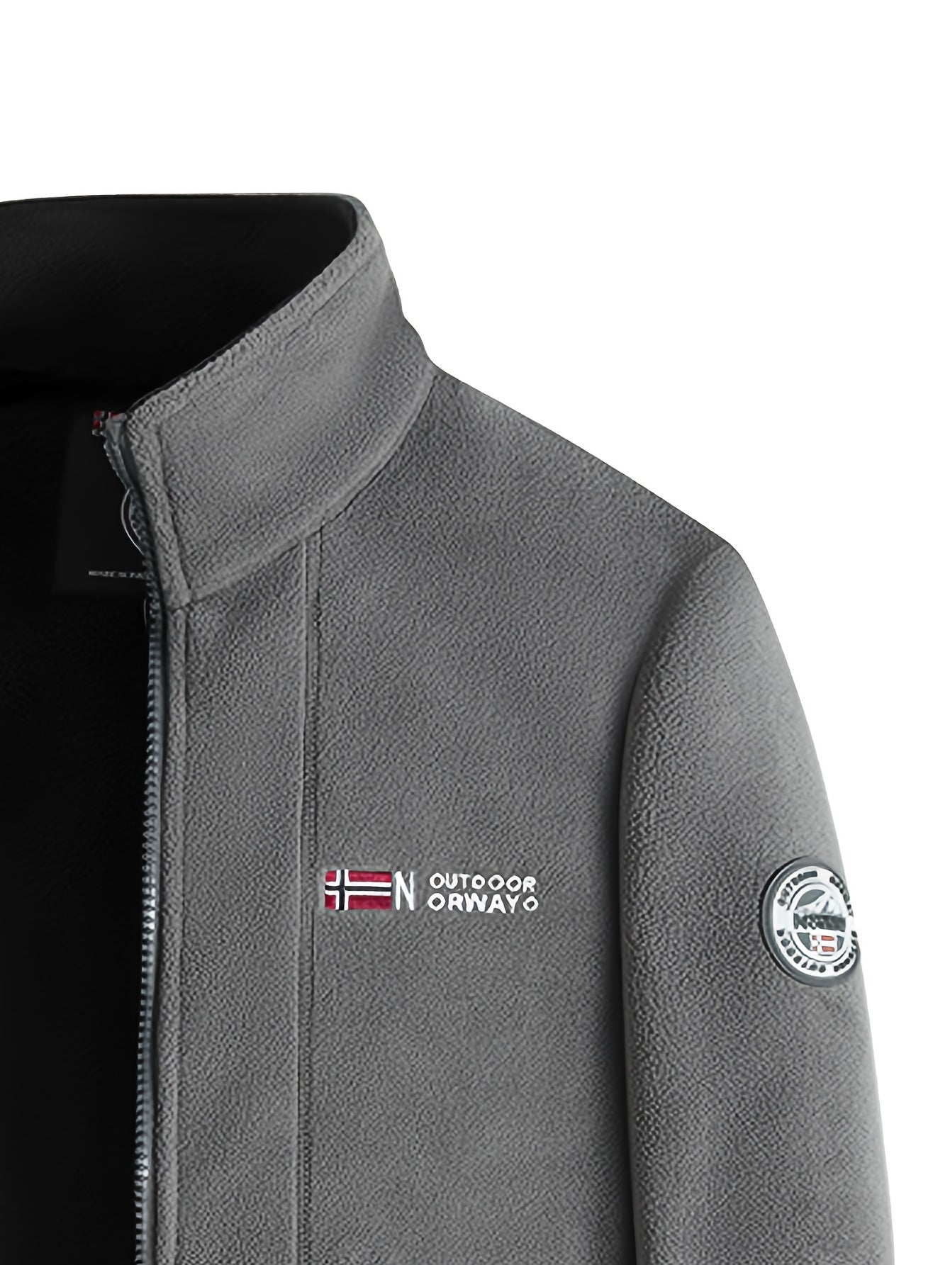 Outdoor Fleece Jack voor Heren – Met Hoge Kraag