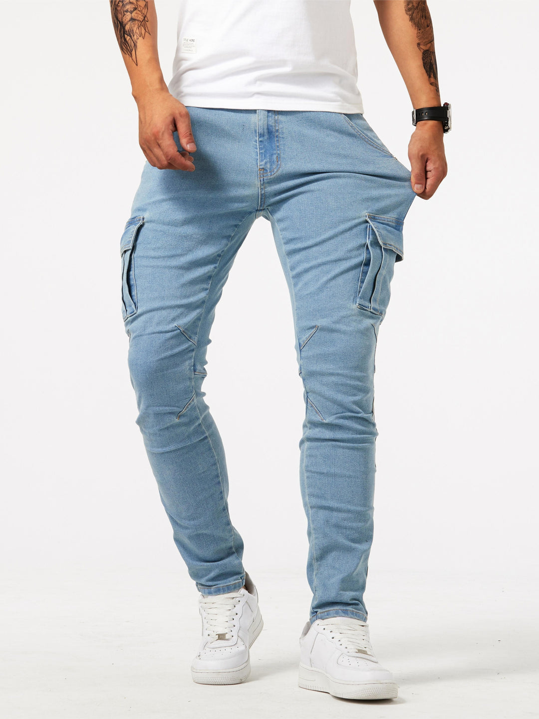 Heren Cargo Jeans – Met Meerdere Zakken en Stretch