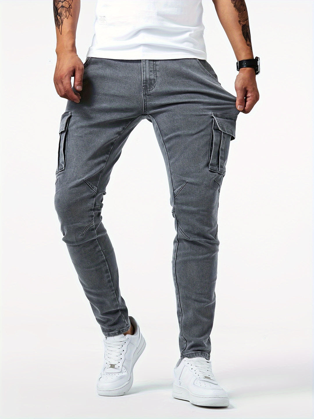 Heren Cargo Jeans – Met Meerdere Zakken en Stretch