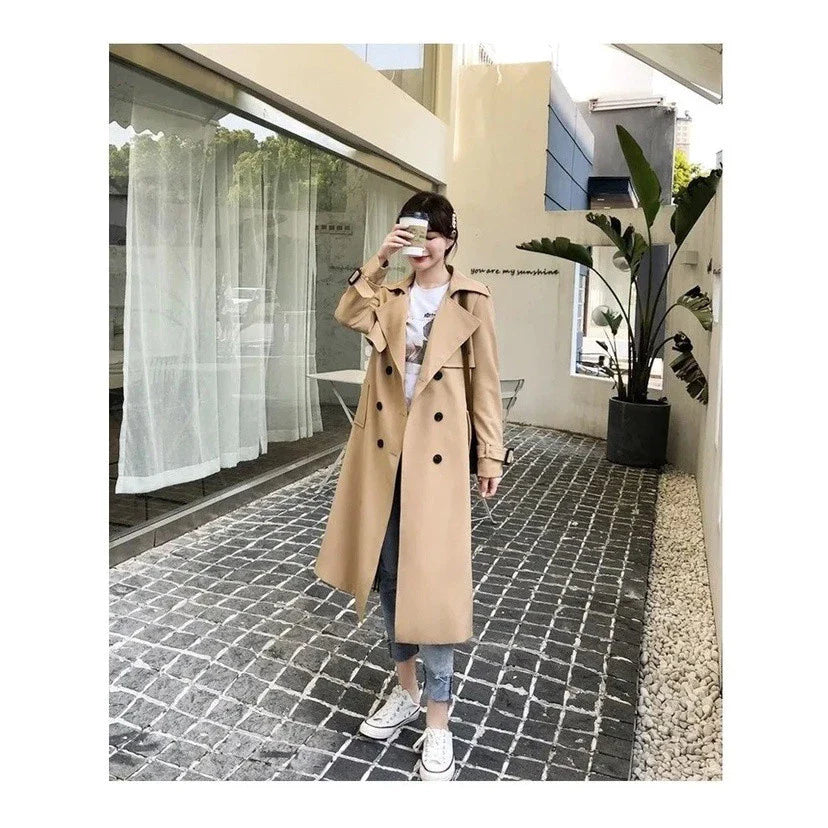 Dames Lange Trenchcoat