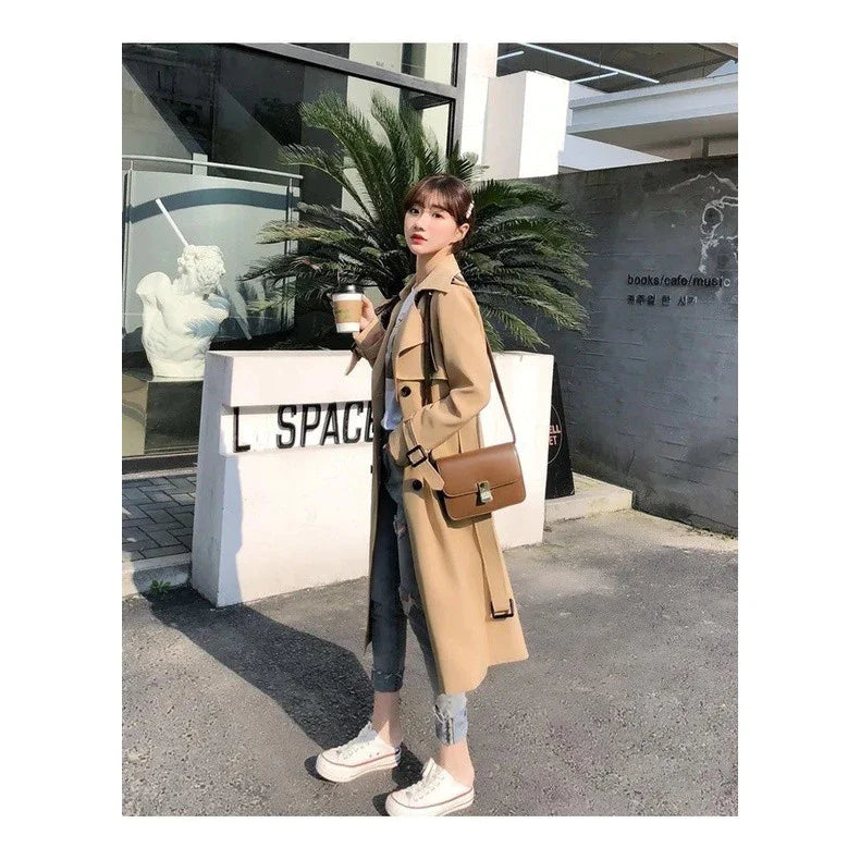 Dames Lange Trenchcoat