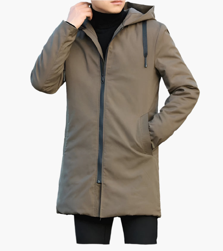 Heren Winterjas met Capuchon – voor Herfst en Winter