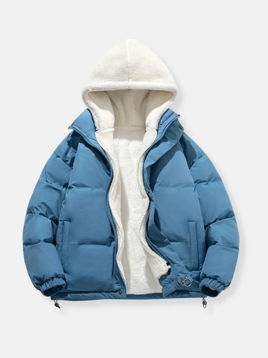 Heren Puffer Winterjas met Rits – Warm en Praktisch voor Koude Dagen
