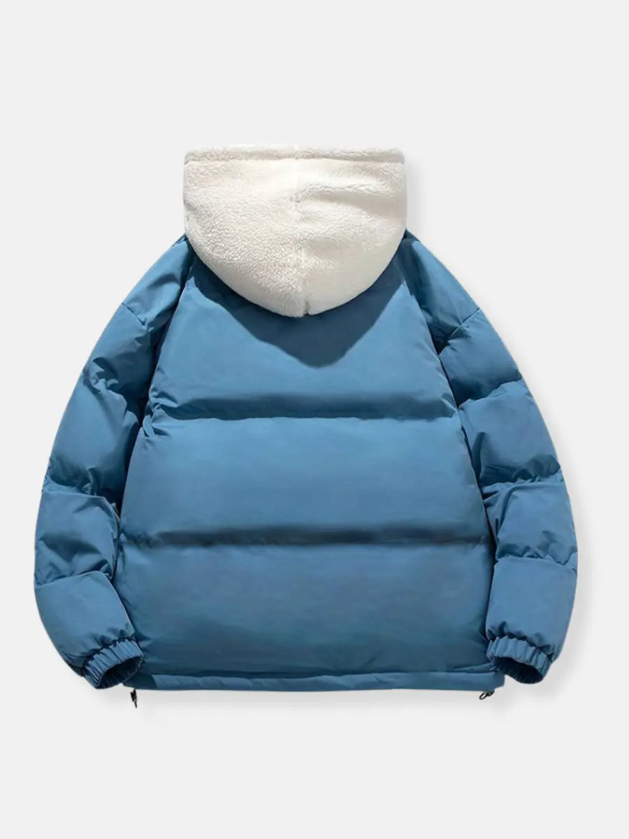 Heren Puffer Winterjas met Rits – Warm en Praktisch voor Koude Dagen