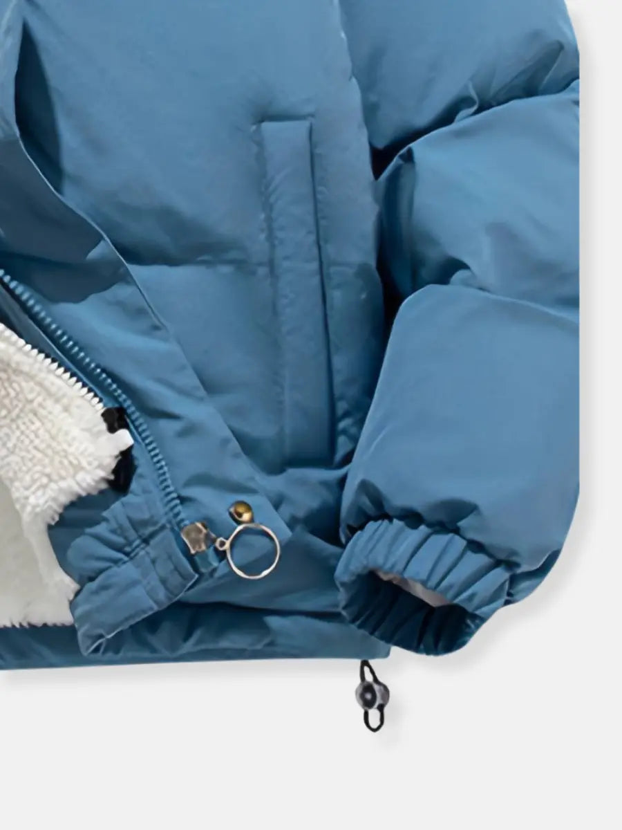 Heren Puffer Winterjas met Rits – Warm en Praktisch voor Koude Dagen