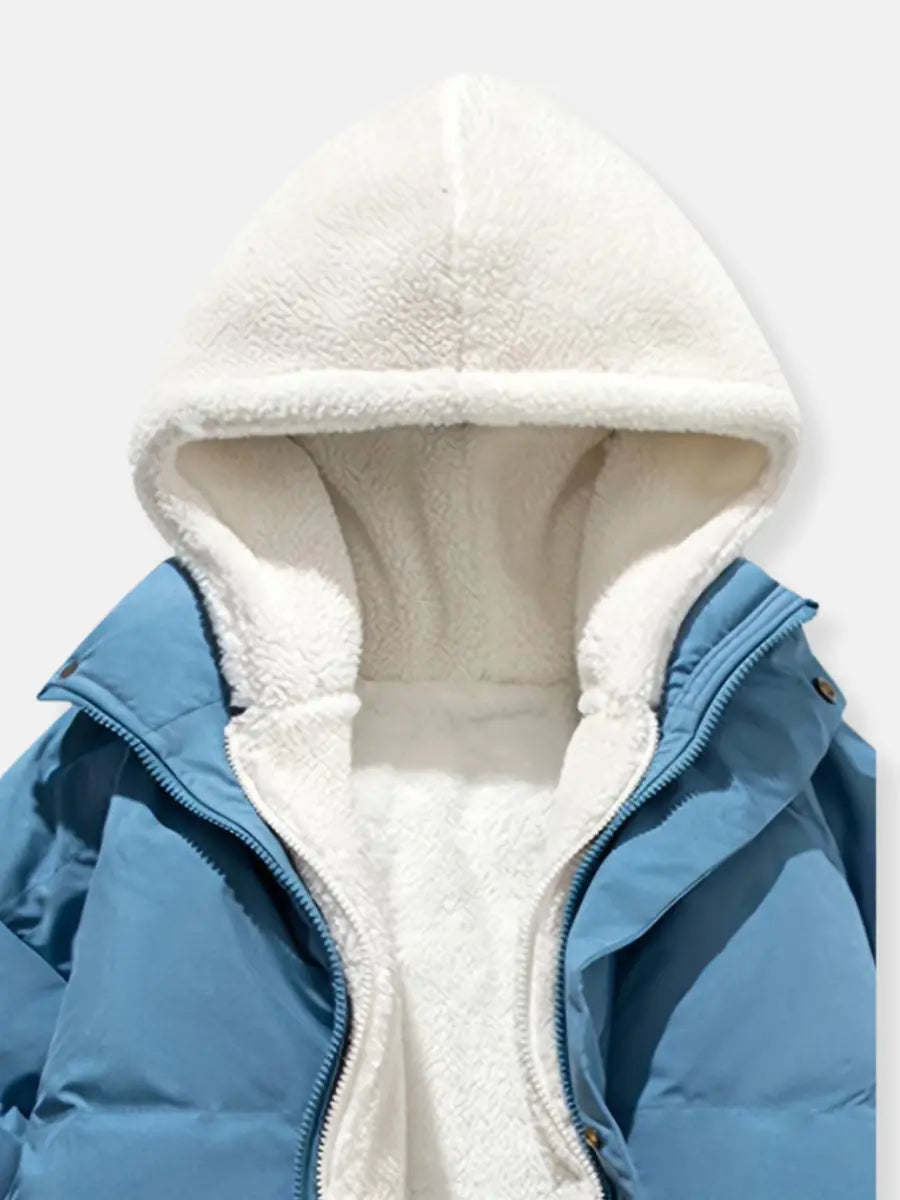 Heren Puffer Winterjas met Rits – Warm en Praktisch voor Koude Dagen
