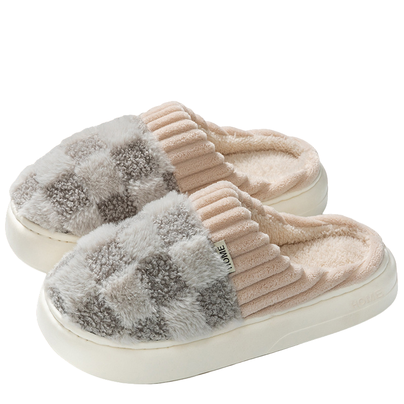 Unisex Pantoffels – Zacht met Ruitpatroon