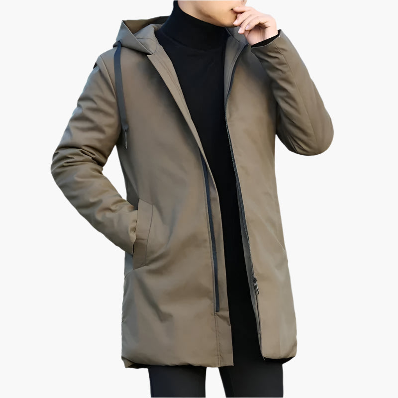 Heren Winterjas met Capuchon – voor Herfst en Winter