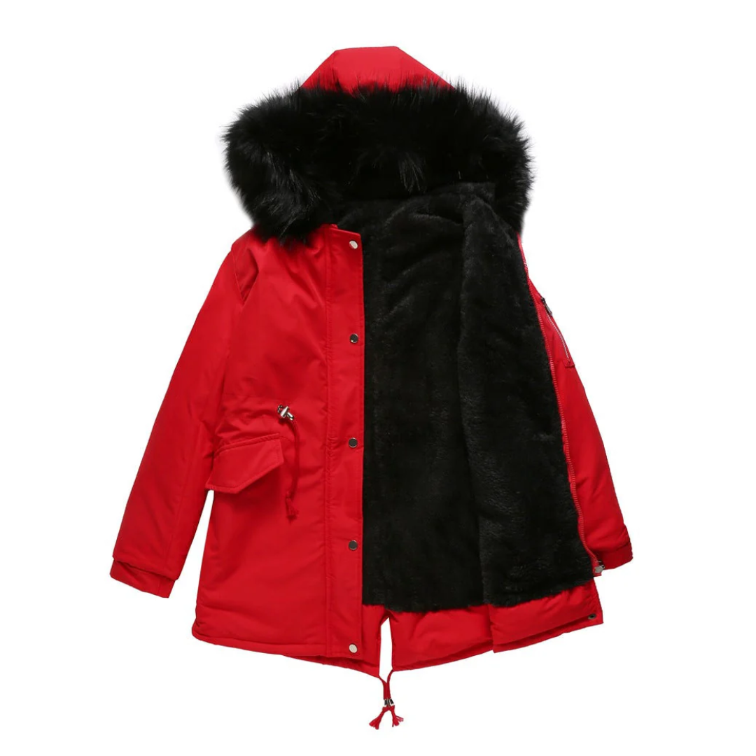 Dames Winter Parka Jas – Met Knoopsluiting