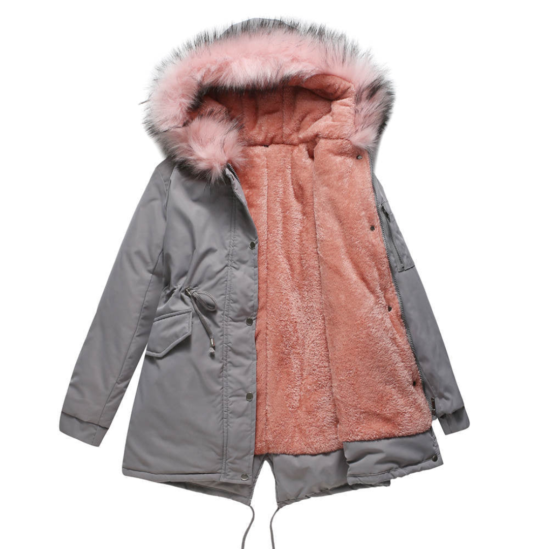 Dames Winter Parka Jas – Met Knoopsluiting