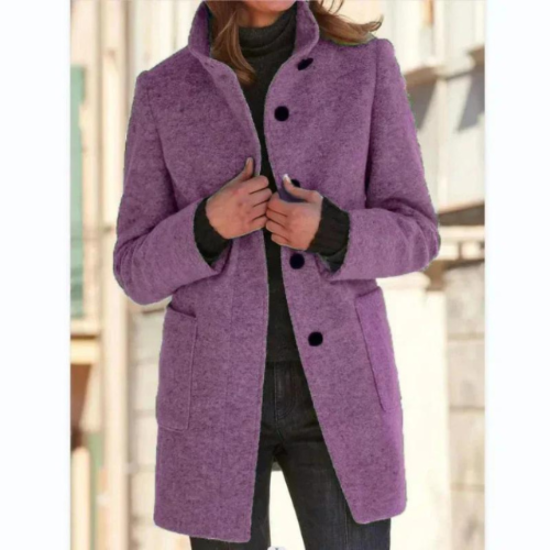 Dames Winter Donsmantel – Met Knopen