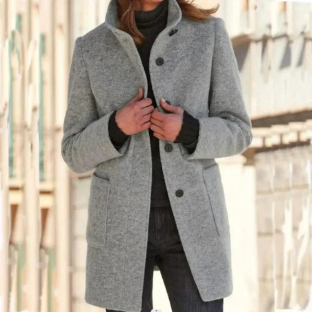 Dames Winter Donsmantel – Met Knopen