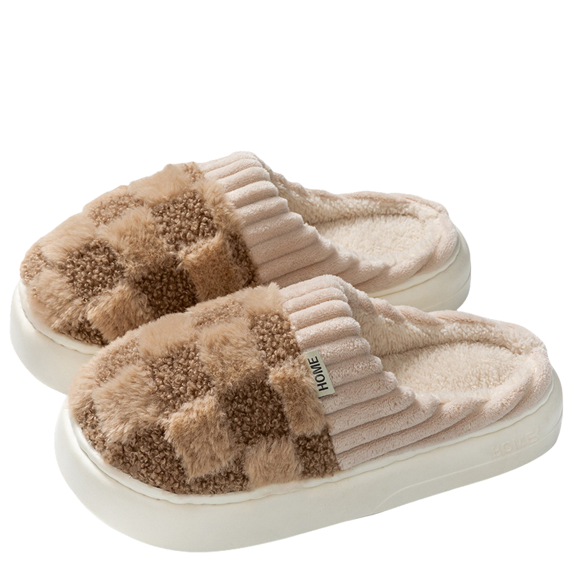 Unisex Pantoffels – Zacht met Ruitpatroon