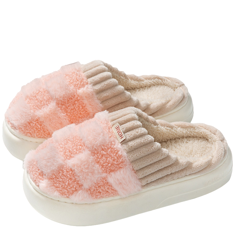 Unisex Pantoffels – Zacht met Ruitpatroon