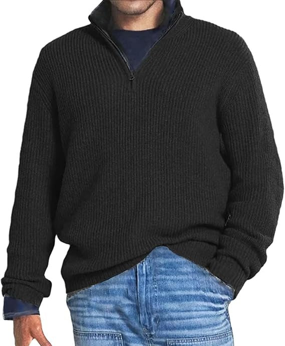 Lange Heren Zipper Trui – Warm