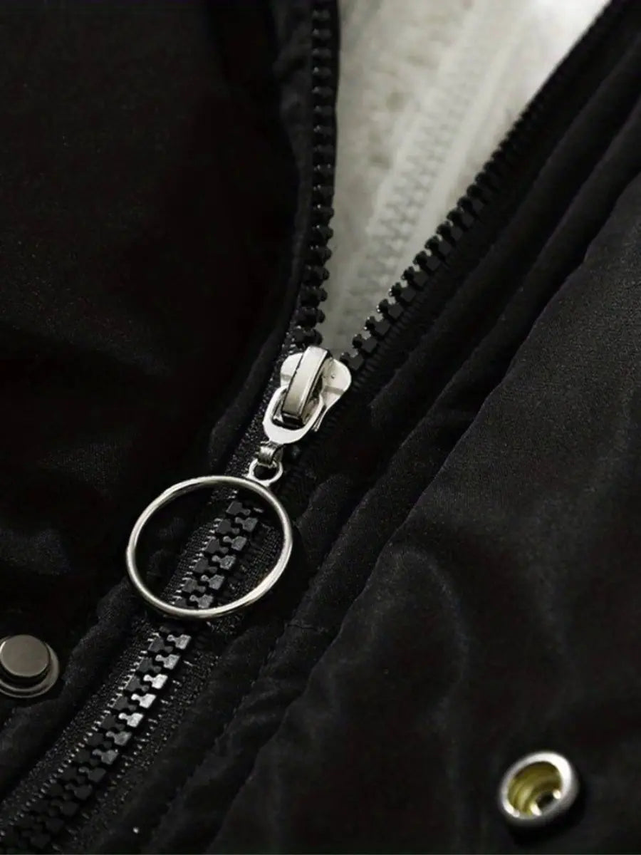 Heren Puffer Winterjas met Rits – Warm en Praktisch voor Koude Dagen