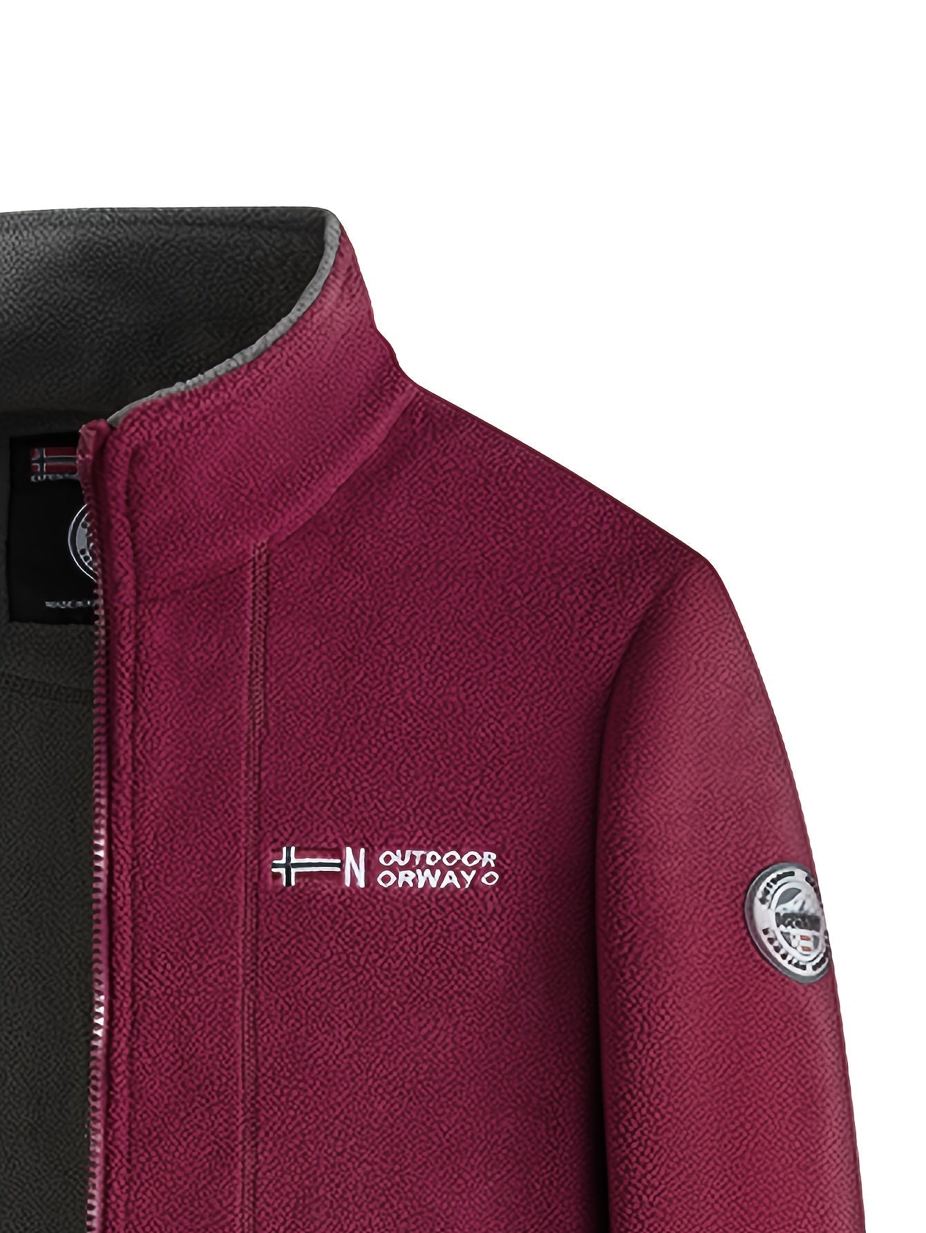 Outdoor Fleece Jack voor Heren – Met Hoge Kraag