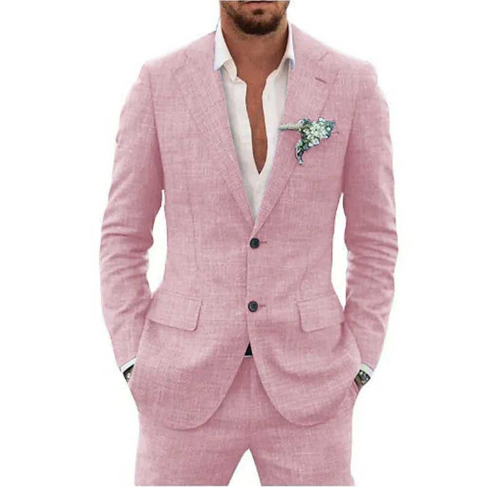 Heren Zomerpak – Slim Fit Tweedelig Kostuum