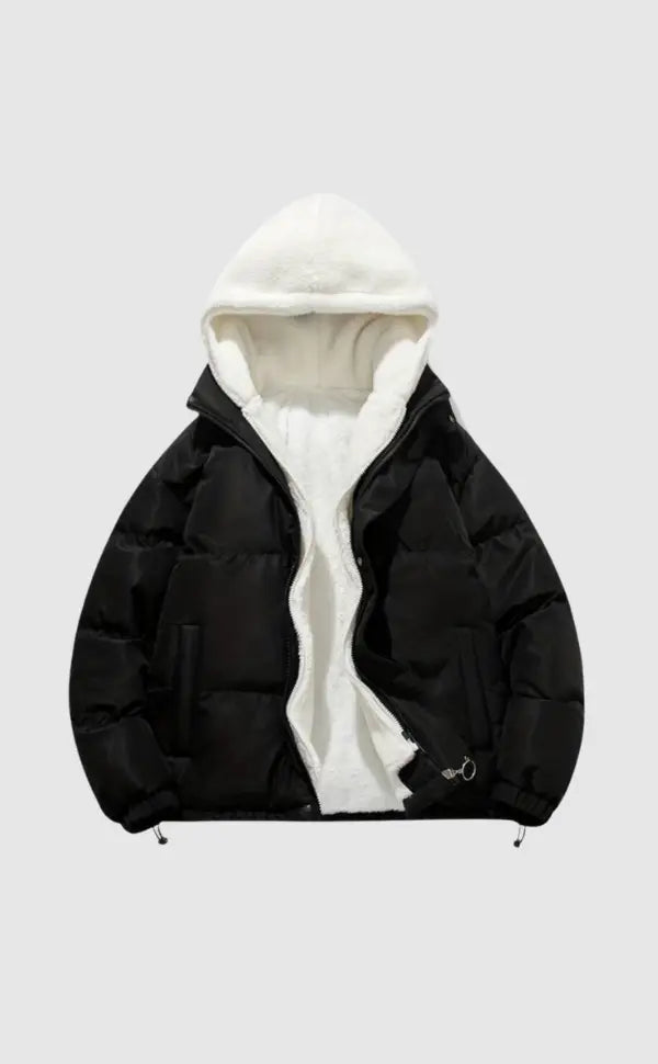 Heren Puffer Winterjas met Rits – Warm en Praktisch voor Koude Dagen