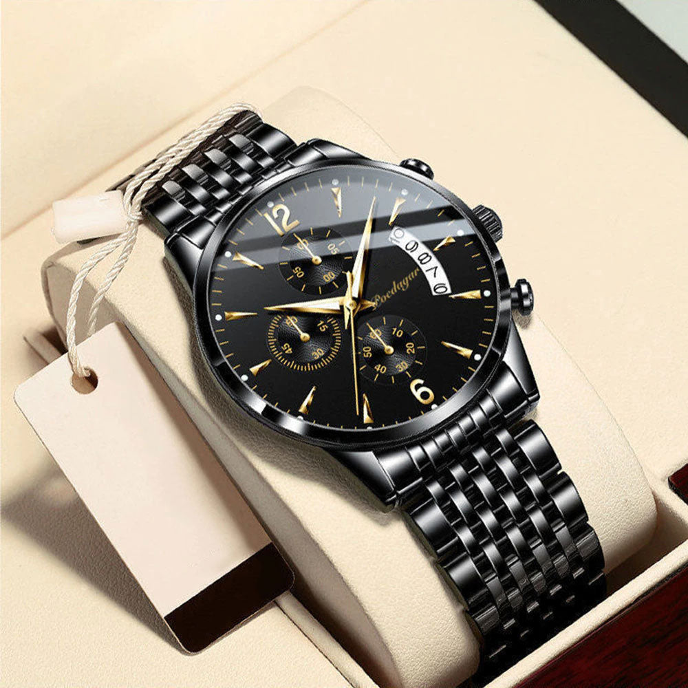 Herenhorloge met stalen band