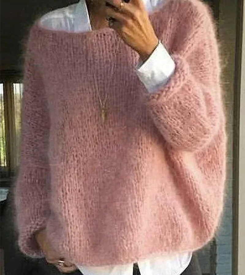 Dames Oversized Gebreide Trui – Los vallend en Zacht