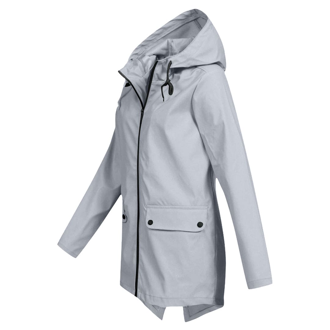 Herfst Regenjas voor Dames – Met Capuchon en Rits