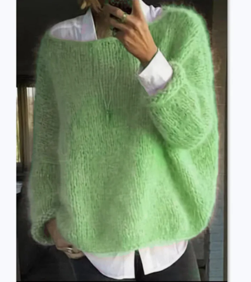Dames Oversized Gebreide Trui – Los vallend en Zacht