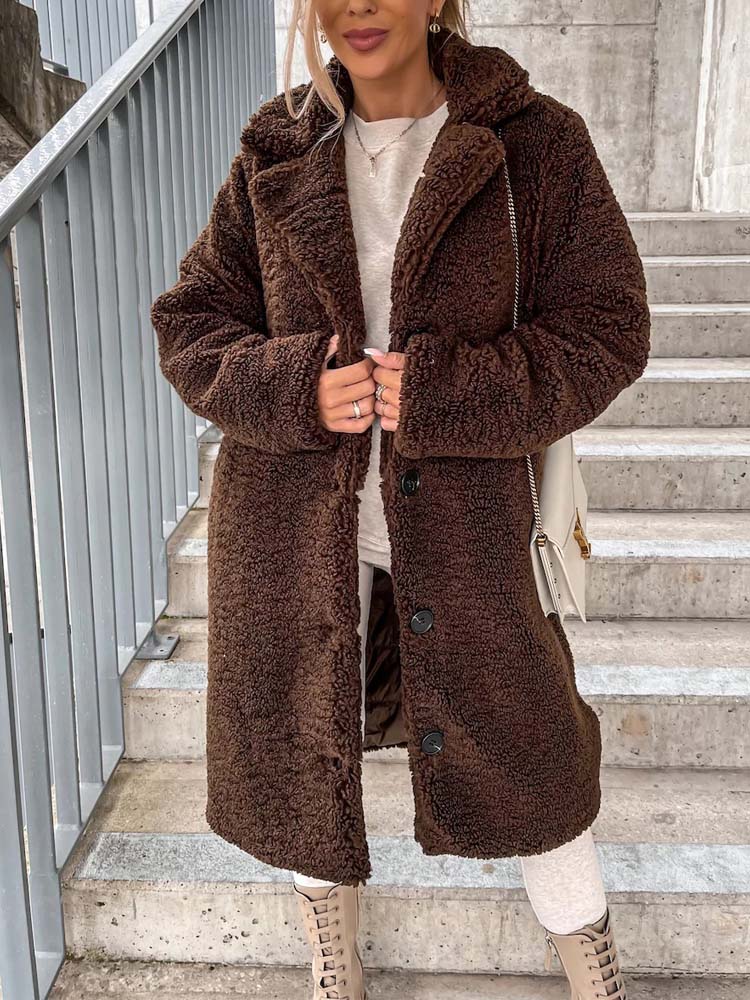 Dames Teddy Jas – Lang Model