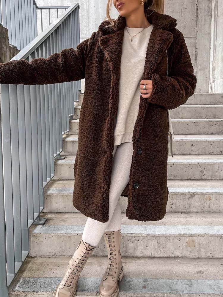 Dames Teddy Jas – Lang Model