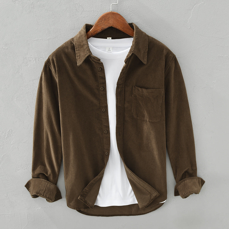 Heren Corduroy Overhemd – Retro Stijl