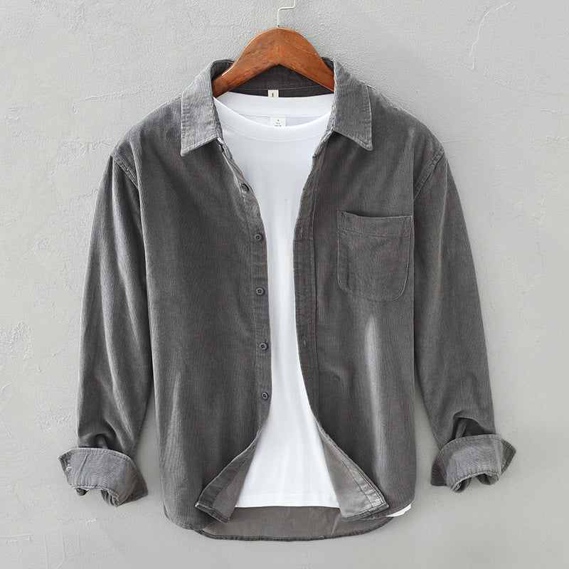 Heren Corduroy Overhemd – Retro Stijl
